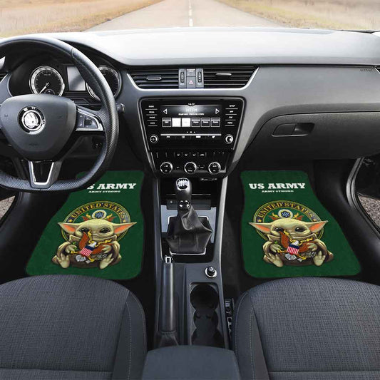 Baby Yoda US Army Car Floor Mats Custom Emblem Car Accessories