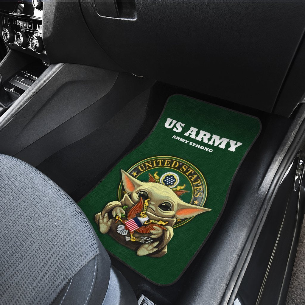 Baby Yoda US Army Car Floor Mats Custom Emblem Car Accessories