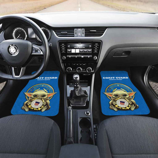 Baby Yoda US Coast Guard Car Floor Mats Custom Emblem Car Accessories