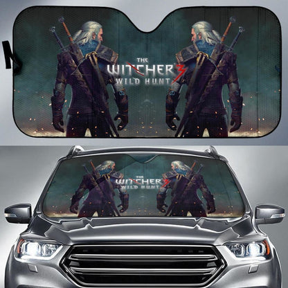 Back Geralt Of Rivia The Witcher Wild Hunt Auto Sun Shade Nh06 Universal Fit 111204
