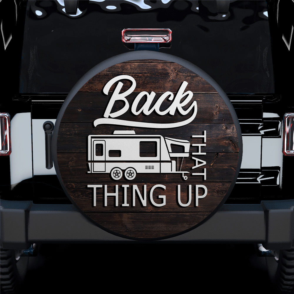 Back That Thing Up Wood Style Car Spare Tire Cover