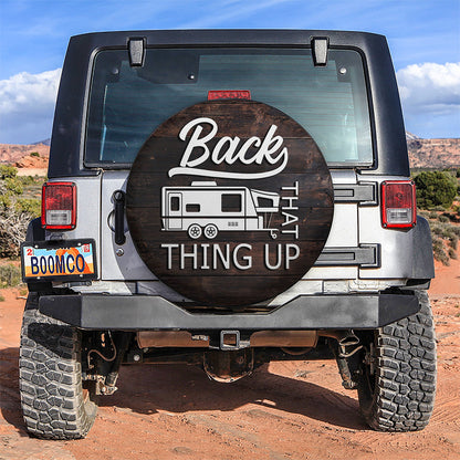 Back That Thing Up Wood Style Car Spare Tire Cover