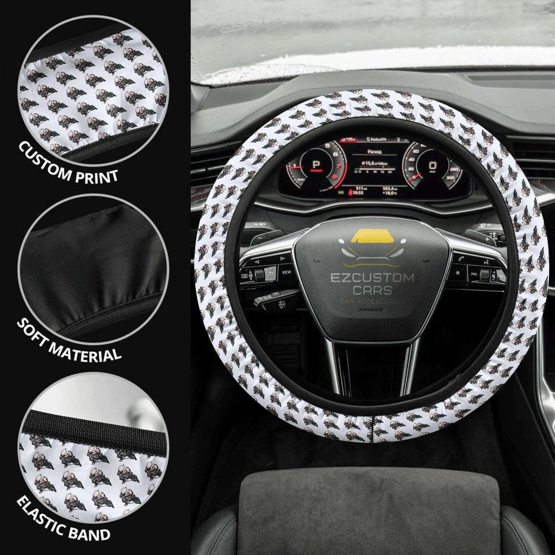 Bakugo Katsuki My Hero Academia Anime Steering Wheel Cover Anime Car Accessories