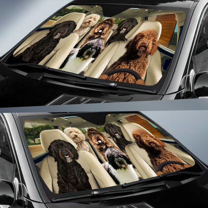 Barbet Car All Over Printed 3D Sun Shade