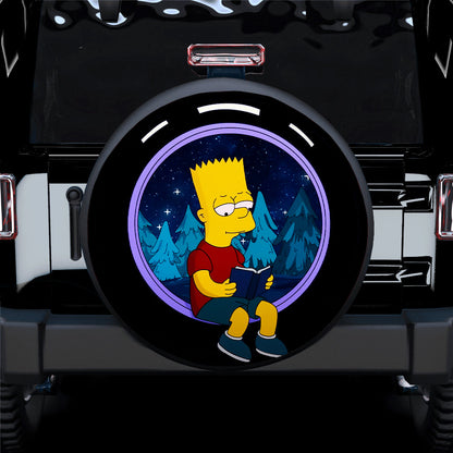 Bart Simpson Reading Book Chill Jeep Car Spare Tire Cover