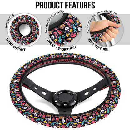 Baseball Stuff Fashion Premium Car Steering Wheel Cover