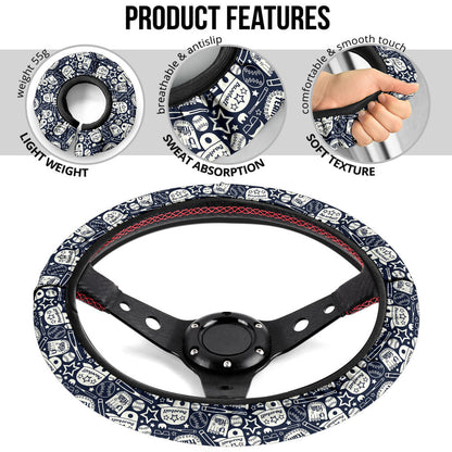 Baseball Team US Premium Car Steering Wheel Cover
