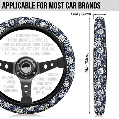 Baseball Team US Premium Car Steering Wheel Cover