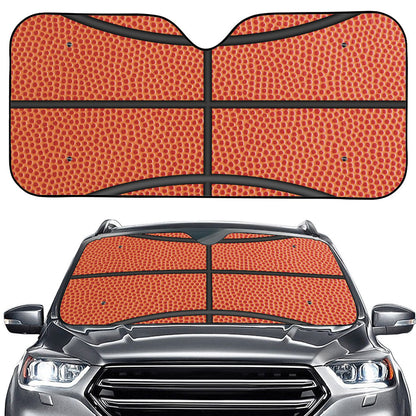 Basketball Ball Print Car Windshield Sun Shade