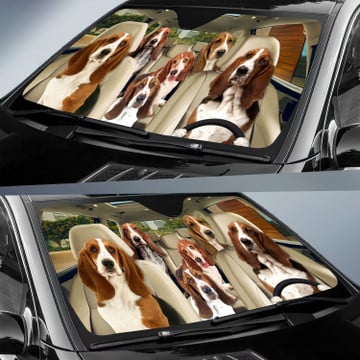 Basset Hound All Over Printed 3D Sun Shade