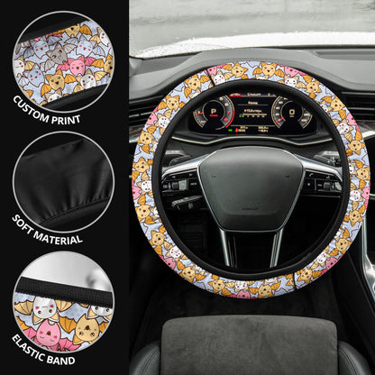 Bat Cute Kawaii Premium Car Steering Wheel Cover