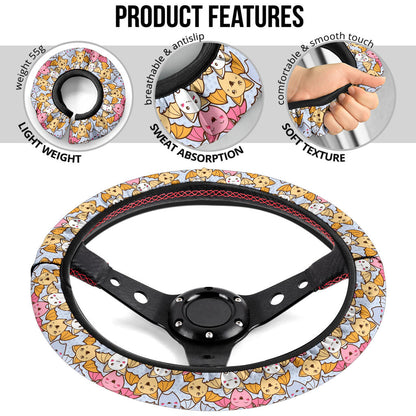 Bat Cute Kawaii Premium Car Steering Wheel Cover