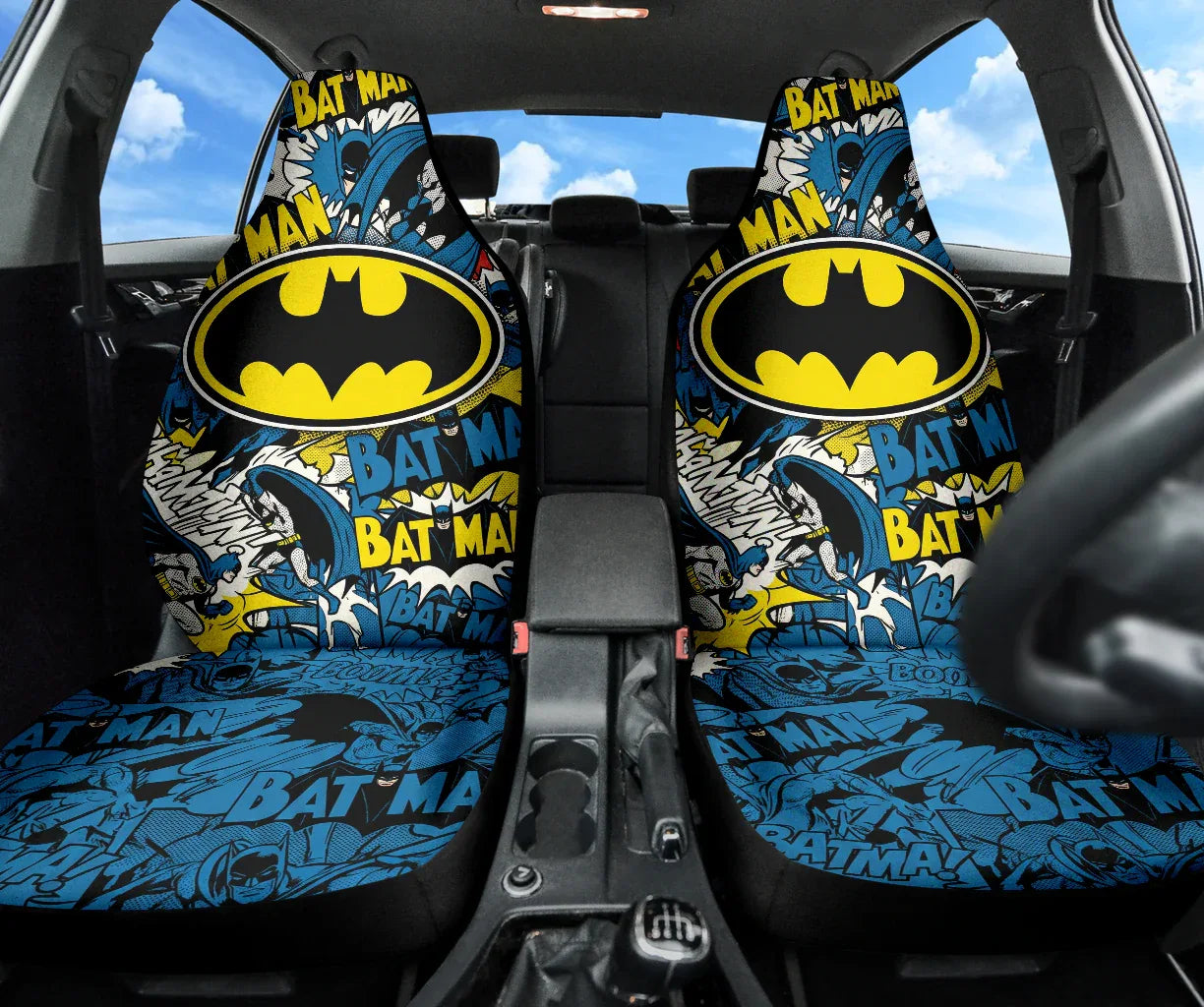 Batman Car Seat Cover Set - Automotive Accessories - PersonalizedFury