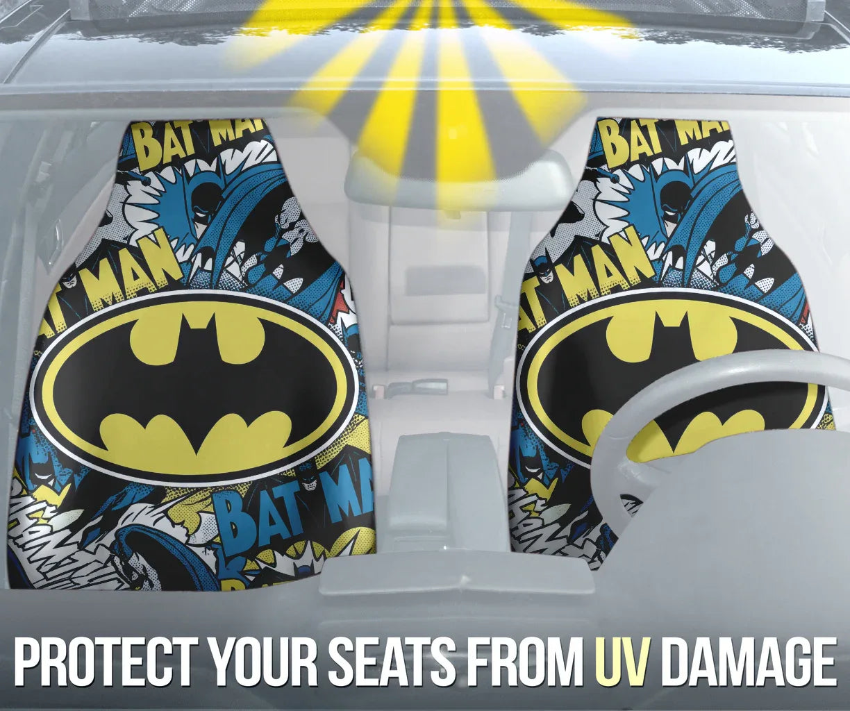 Batman Car Seat Cover Set - Automotive Accessories - PersonalizedFury