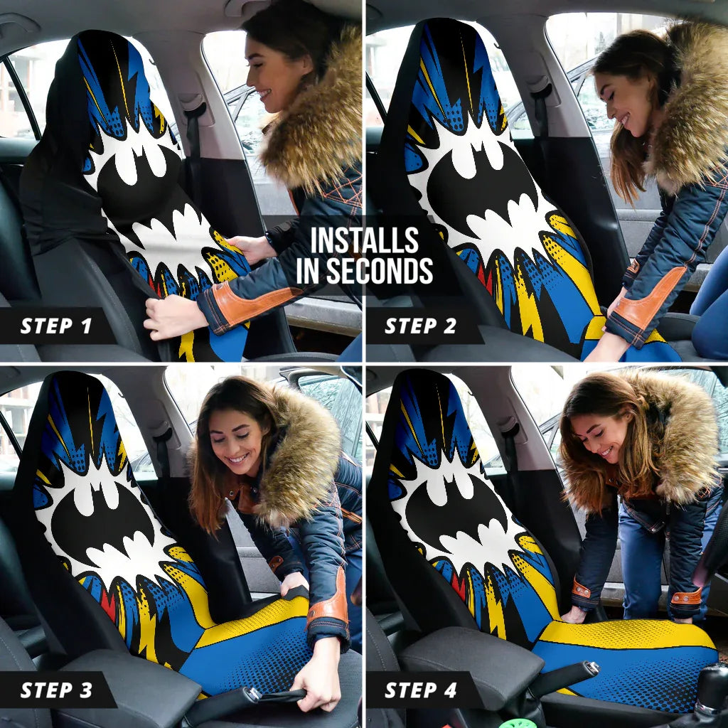 Batman Car Seat Covers Set for Vehicles - PersonalizedFury
