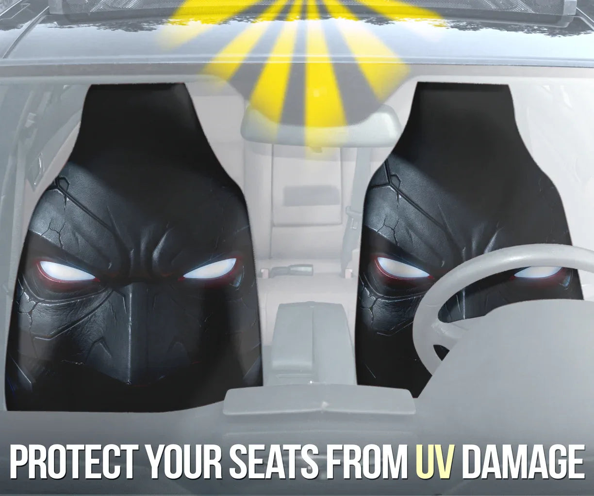 Batman Eyes Car Seat Covers - PersonalizedFury