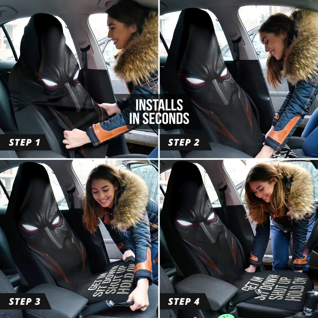 Batman Face Eyes Car Seat Covers - PersonalizedFury