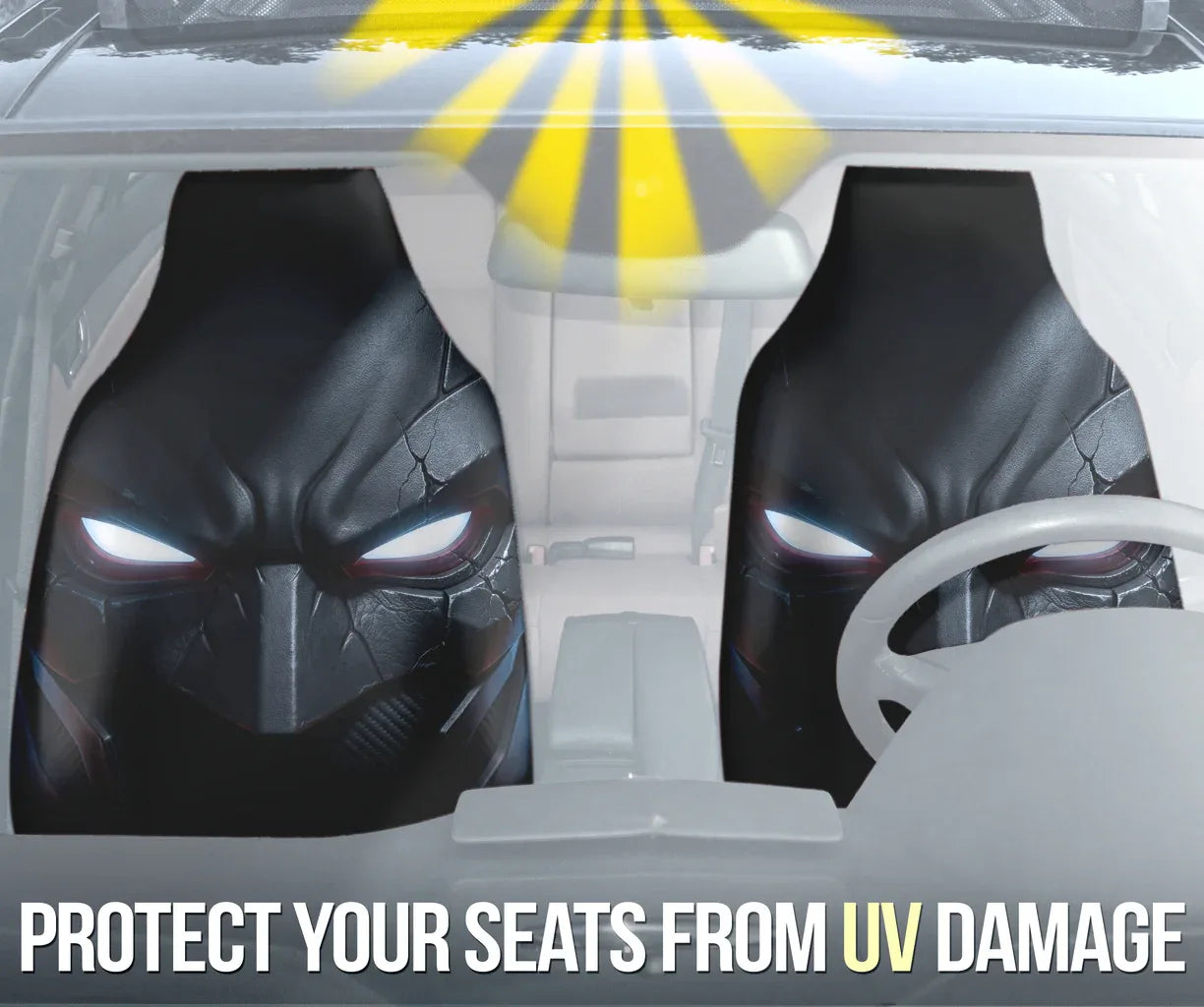 Batman Face Eyes Car Seat Covers - PersonalizedFury