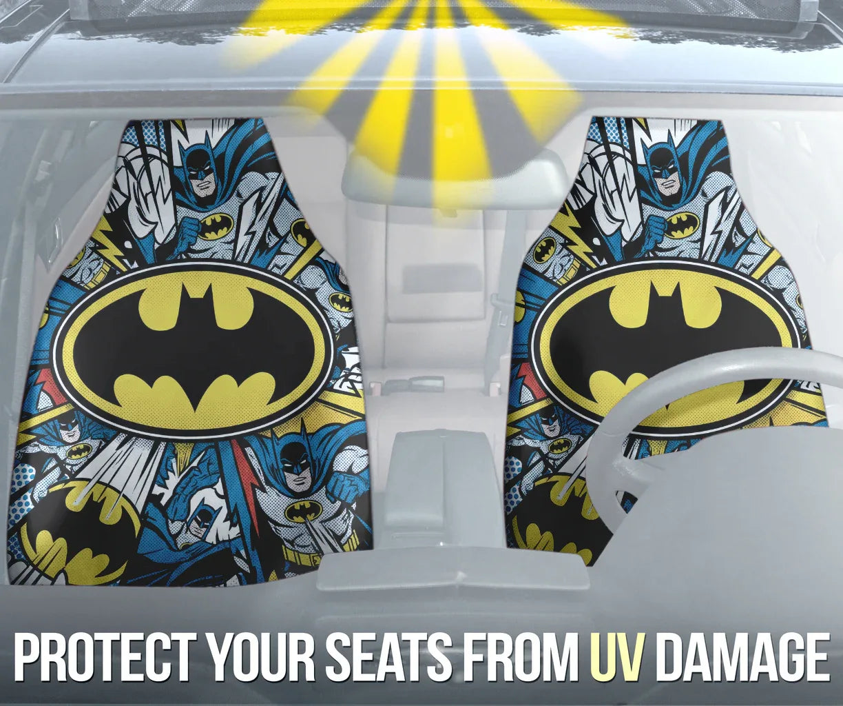 Batman Front Car Seat Covers - Car Accessories - PersonalizedFury