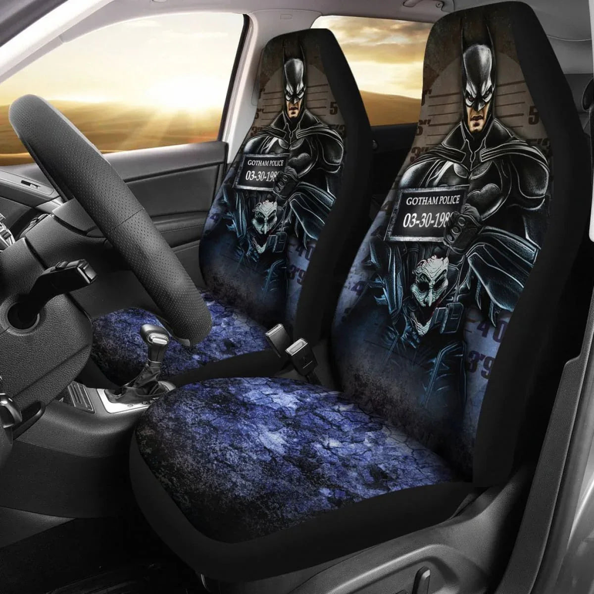 Batman Gotham Police Dc Comics Car Seat Covers Universal Fit - PersonalizedFury