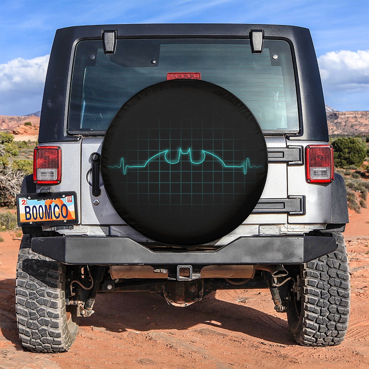 Batman Heart Beat Car Spare Tire Cover