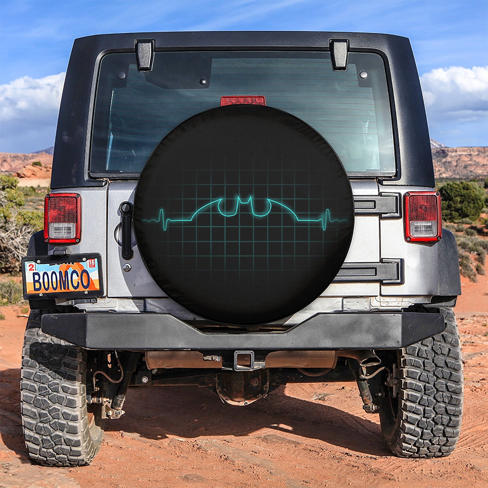 Batman Heart Beat Car Spare Tire Cover