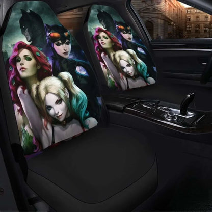 Batman Mera Harley Quinn Cat Woman Seat Covers Universal Fit - PersonalizedFury