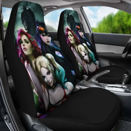 Batman Mera Harley Quinn Cat Woman Seat Covers Universal Fit - PersonalizedFury