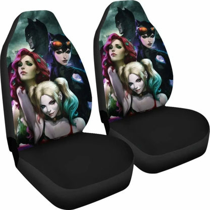 Batman Mera Harley Quinn Cat Woman Seat Covers Universal Fit - PersonalizedFury