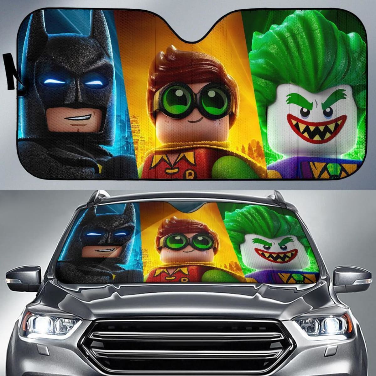 Batman Robin Joker Lego Funny Auto Sun Shade Nh07 Universal Fit 111204