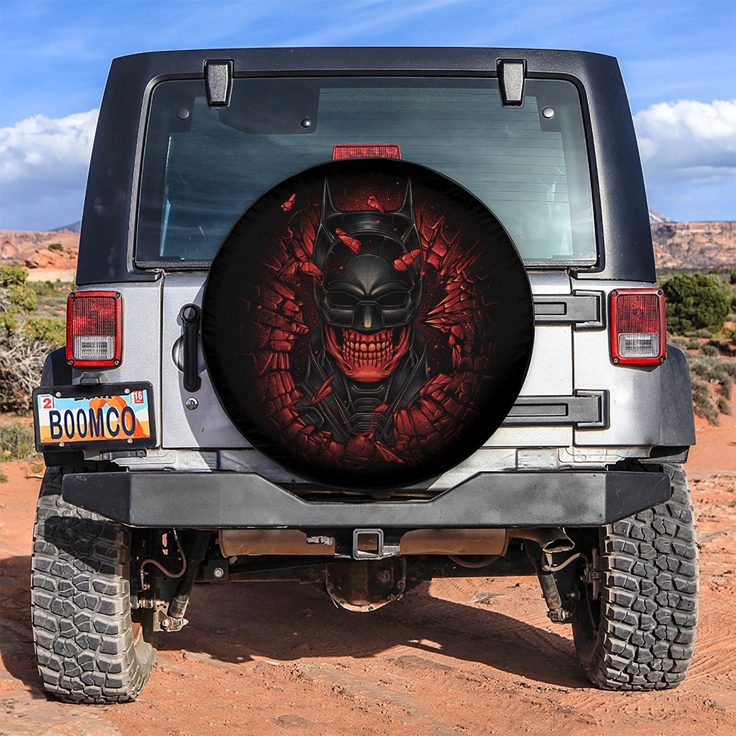 Batman Skull Car Spare Tire Cover