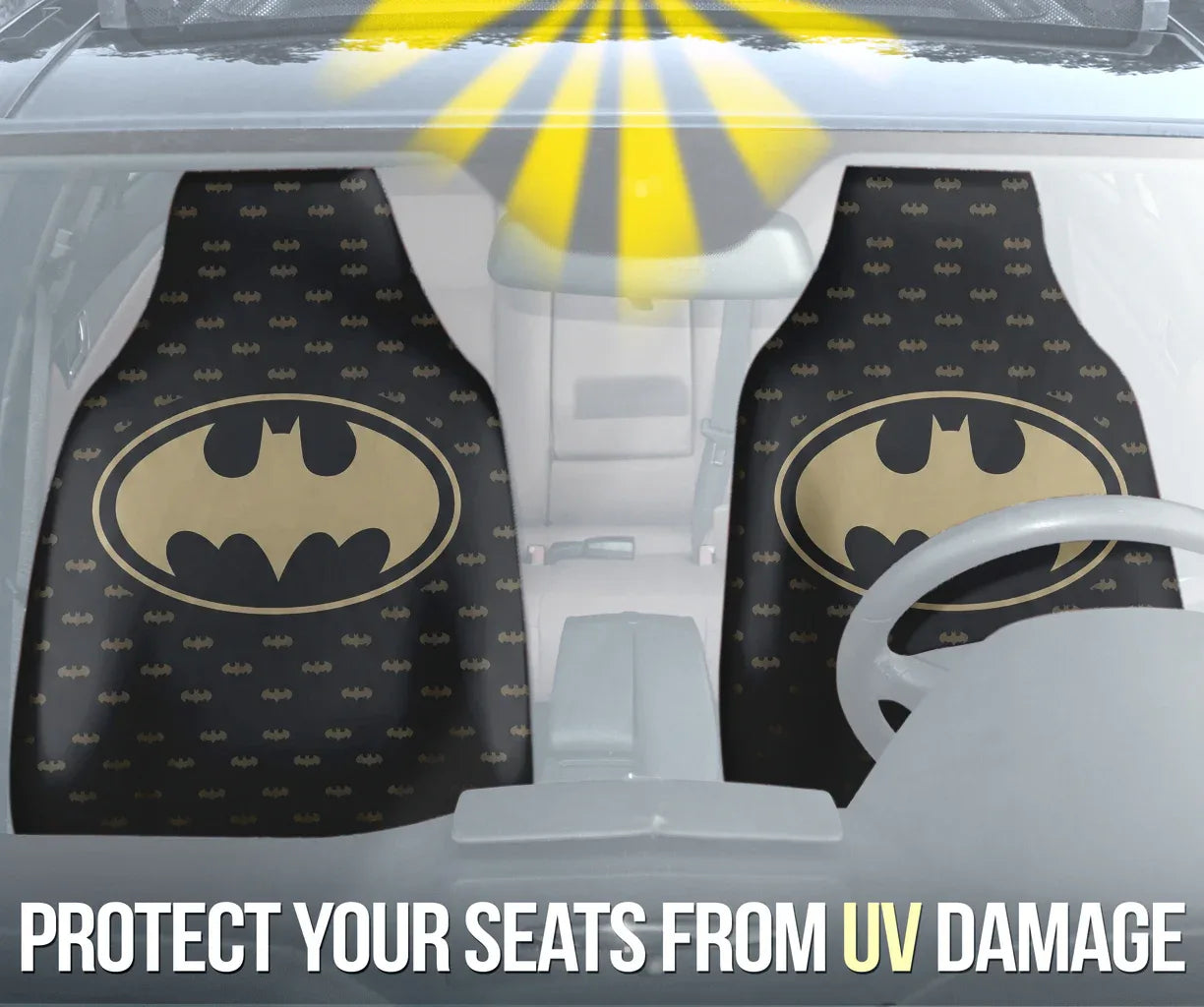 Batman Superhero Car Seat Covers - Vehicle Accessories - PersonalizedFury