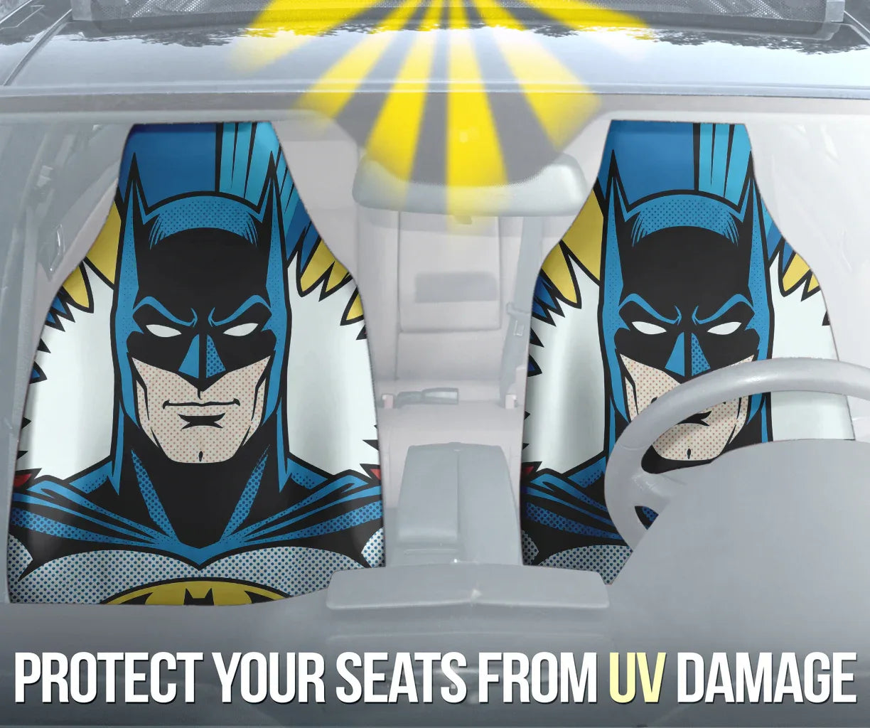 Batman Themed Car Seat Covers for Cars - PersonalizedFury