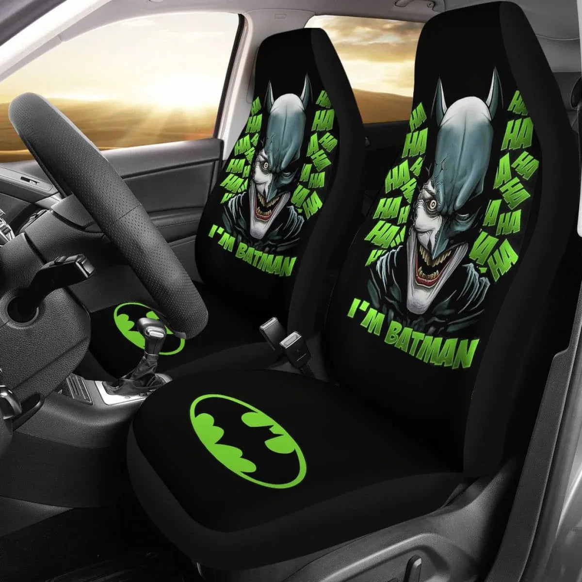 Batman Villains Car Seat Covers Superhero Movie Fan Gift Universal Fit - PersonalizedFury