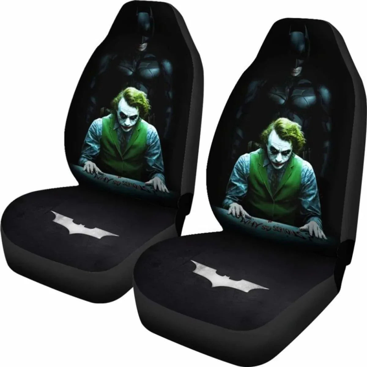 Batman Vs Joker The Dark Knight Seat Covers Universal Fit - PersonalizedFury