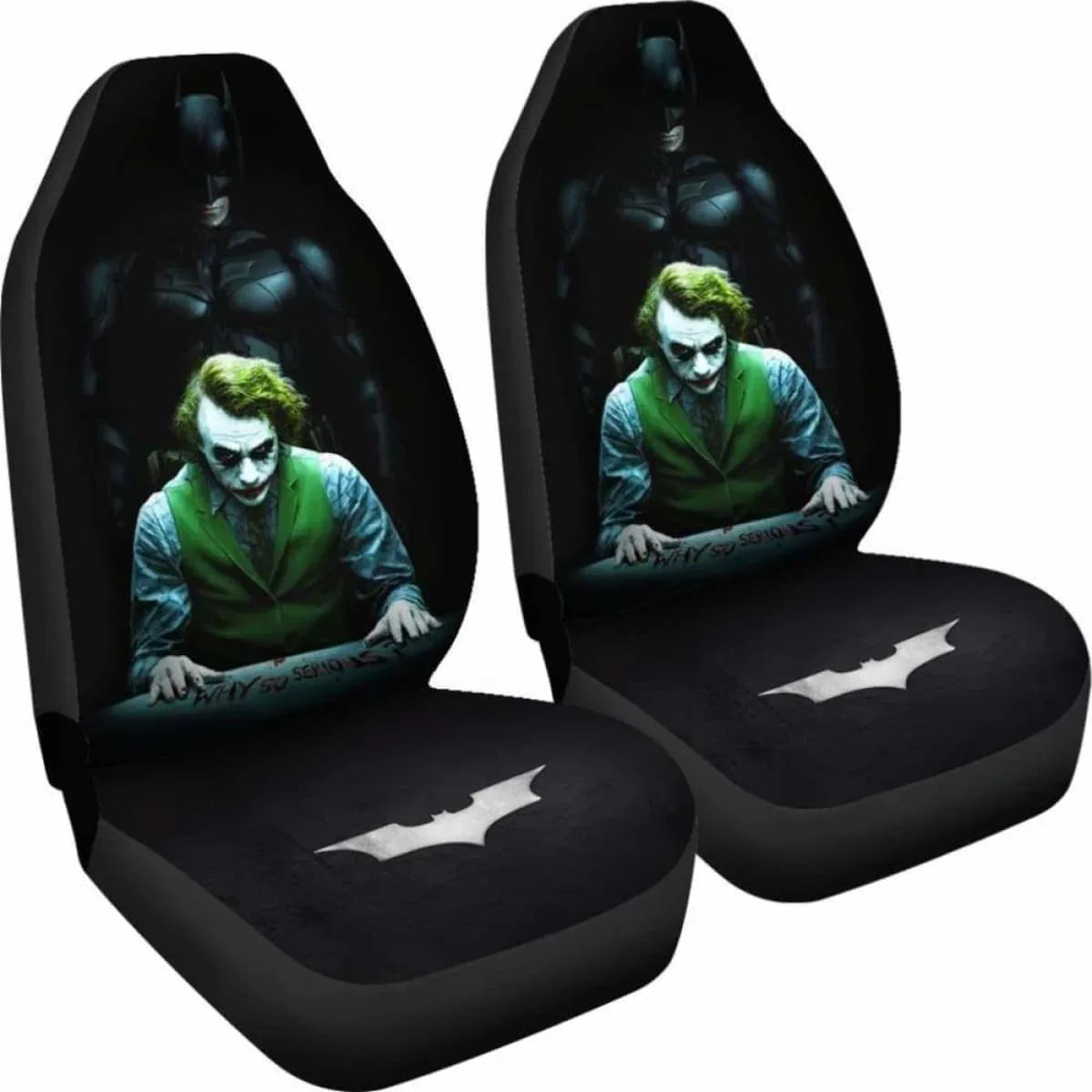 Batman Vs Joker The Dark Knight Seat Covers Universal Fit - PersonalizedFury