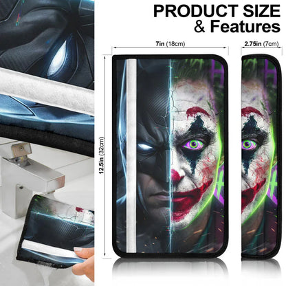 Batman and Joker Car Seat Belt Covers - PersonalizedFury