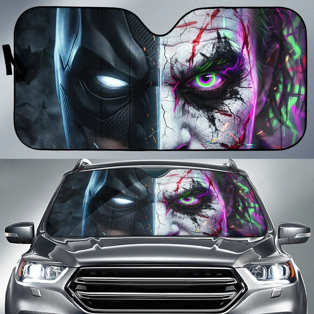Batman and Joker Eyes Auto Car Sun Shade Batman Car Accessories - PersonalizedFury