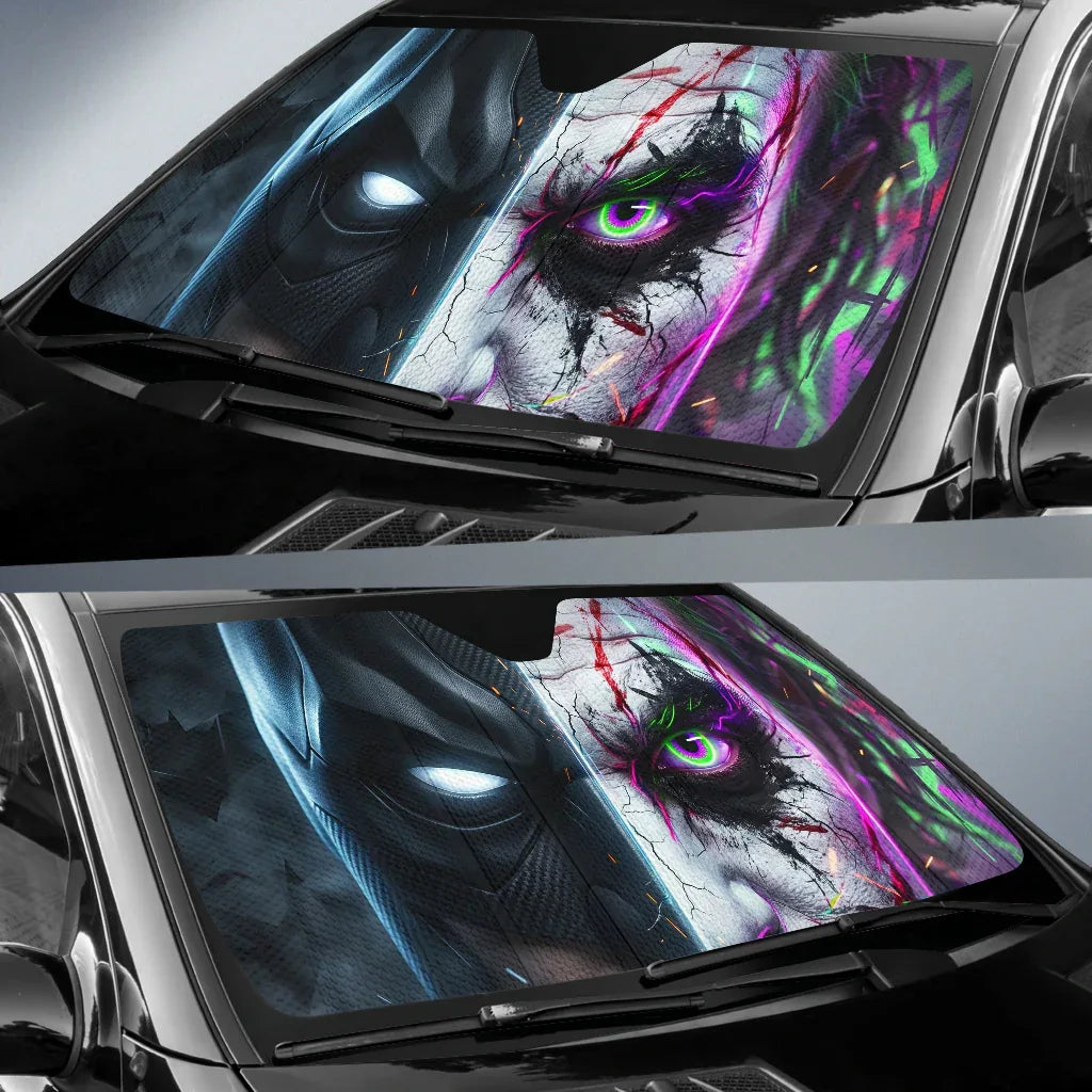Batman and Joker Eyes Auto Car Sun Shade Batman Car Accessories - PersonalizedFury