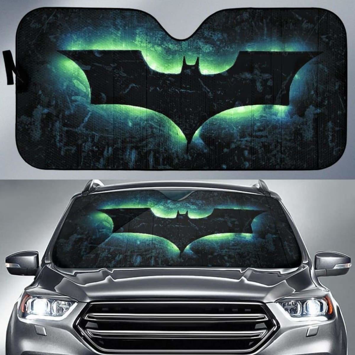 Batman logo windshield sun shade 918b Universal Fit