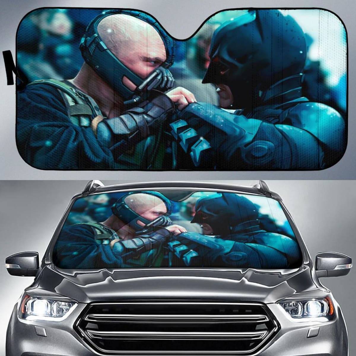 Batmans Vs Bane Car Sun Shade Universal Fit 225311
