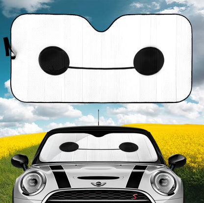 Baymax Face Funny Car Sun Shades
