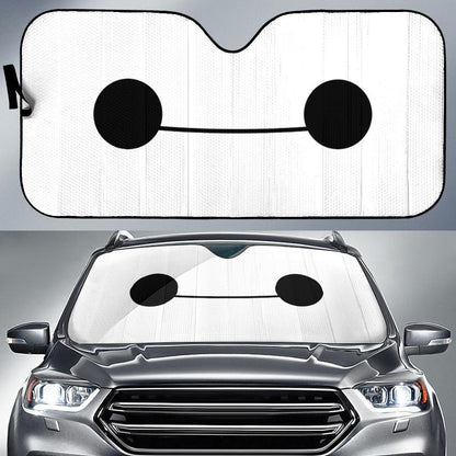 Baymax Face Funny Car Sun Shades