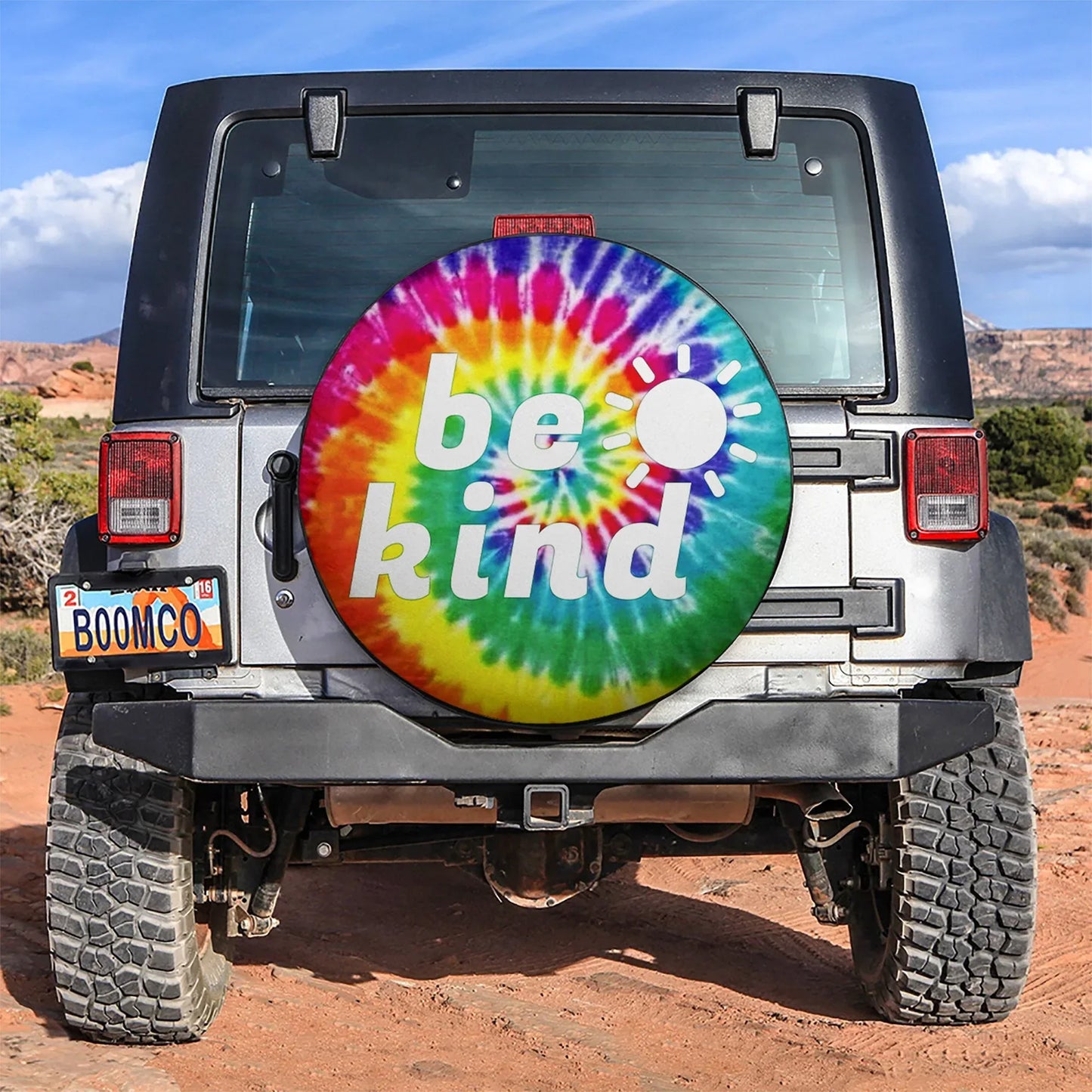 Be Kind Tie Dye Camping Custom Jeep Car Spare Tire Cover
