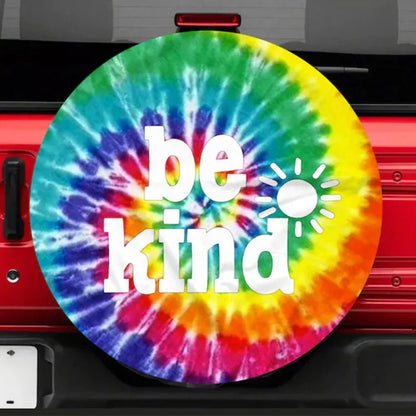 Be Kind Tie Dye Camping Custom Jeep Car Spare Tire Cover