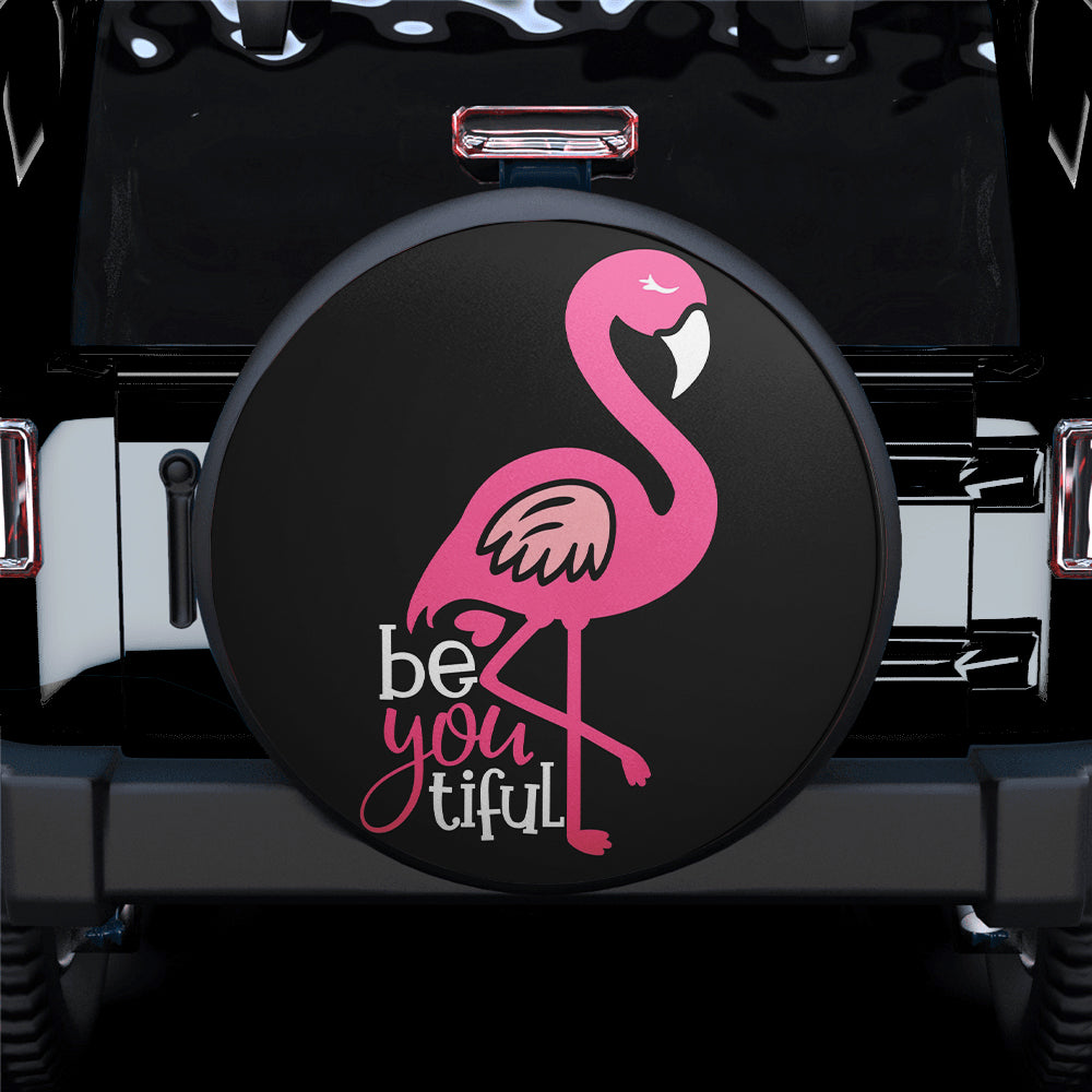 Be You Tiful Flamingo Car Spare Tire Cover