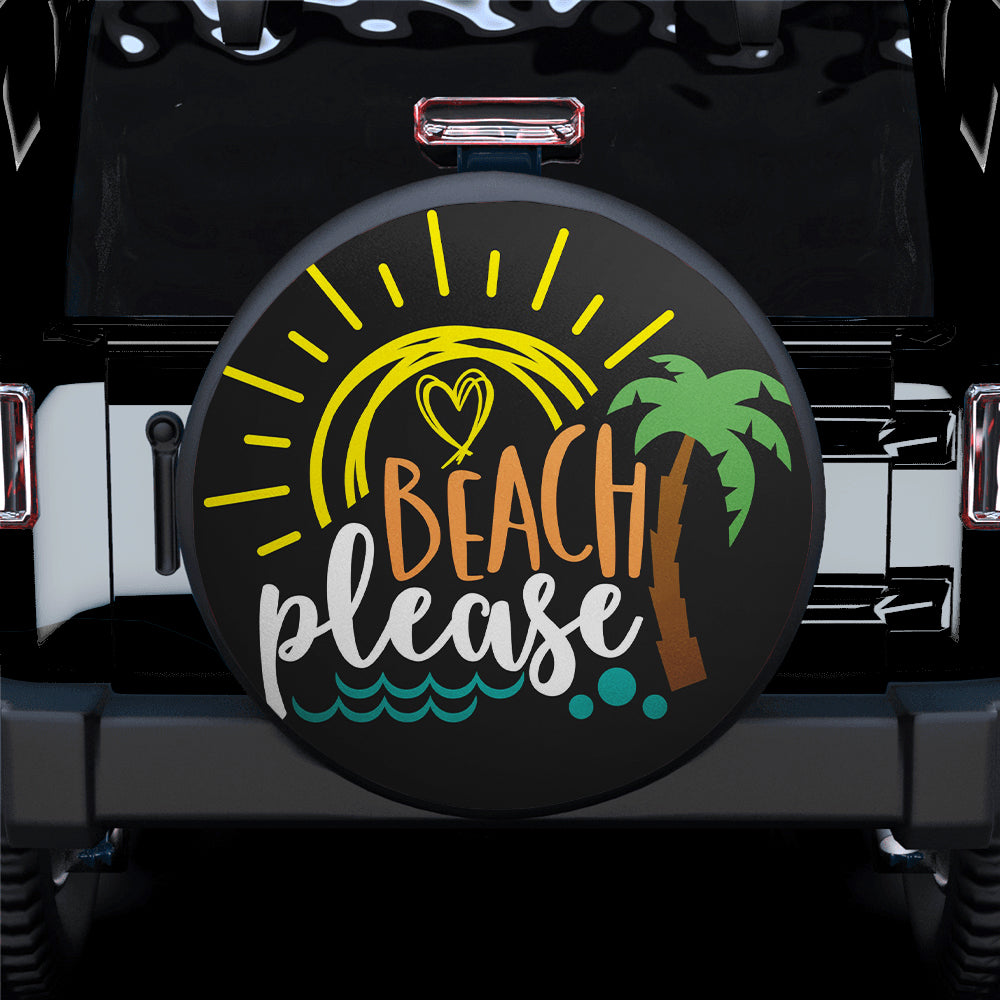 Beach Please Car Spare Tire Cover