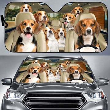 Beagle All Over Printed 3D Sun Shade