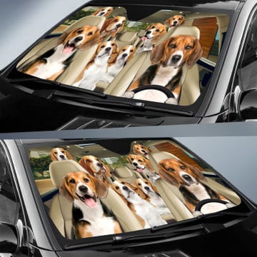 Beagle All Over Printed 3D Sun Shade