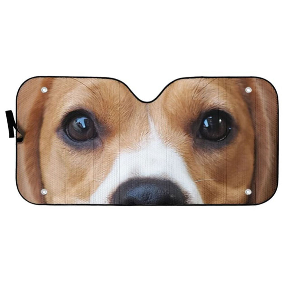 Beagle Dog Eyes Custom Car Auto Sun Shades Windshield Accessories Decor Gift